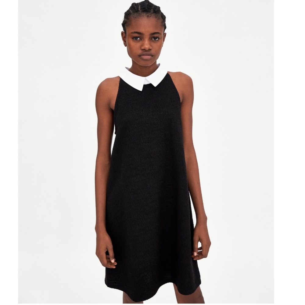 Zara Tweed Halter neck Dress